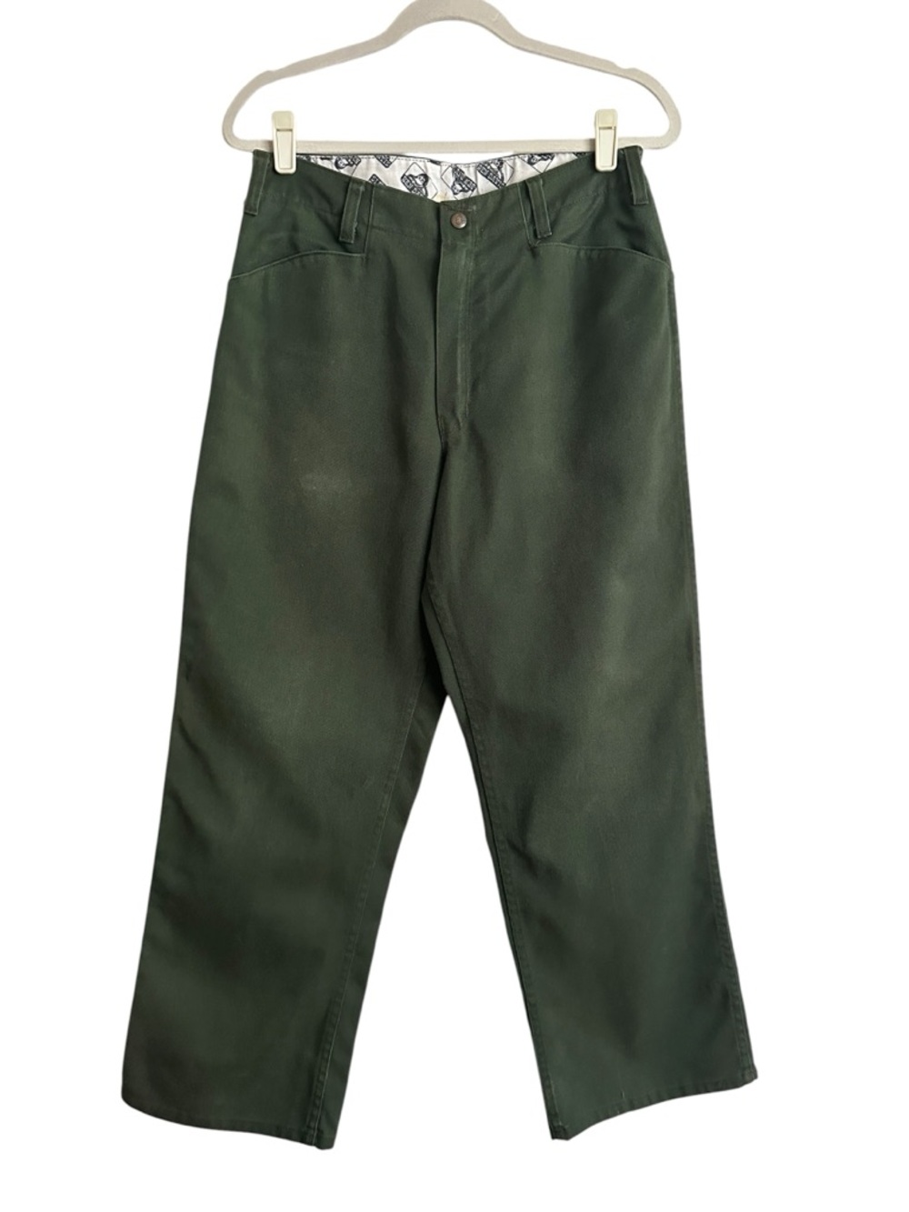 BEN DAVIS Vintage Workwear Pants – Olive Green Utility Y2K USA Made Flawed 30x28